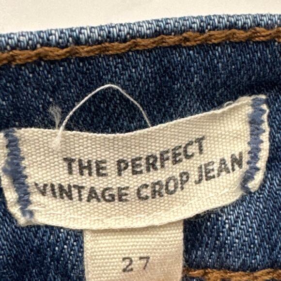 Madewell Jeans The Perfect Vintage Crop Jean Medium Wash Size 27 Elevated Basic - Picture 8 of 10